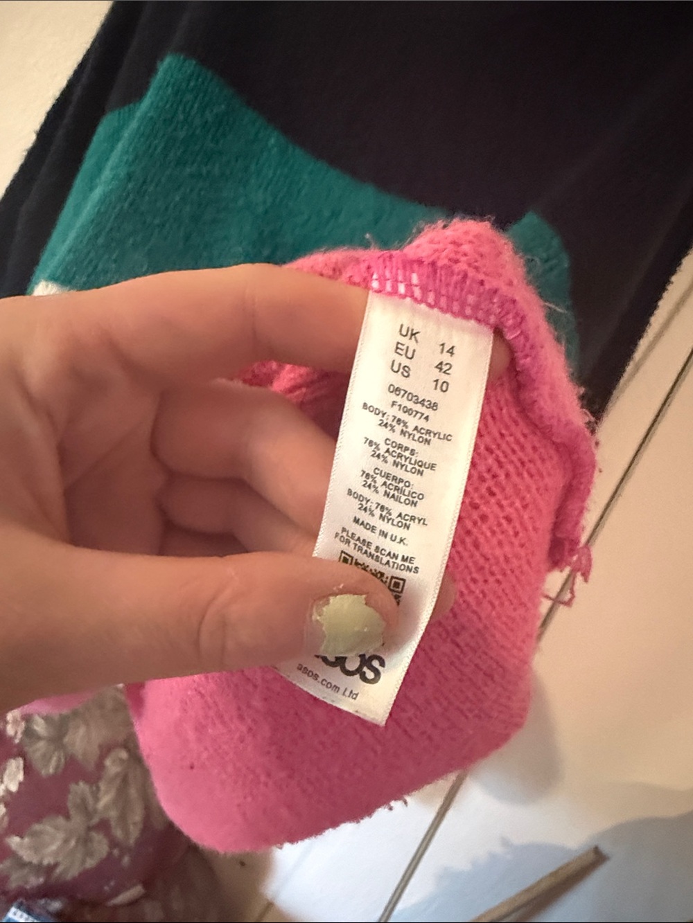 ASOS knit colorblock pullover top - Picture 3 of 3